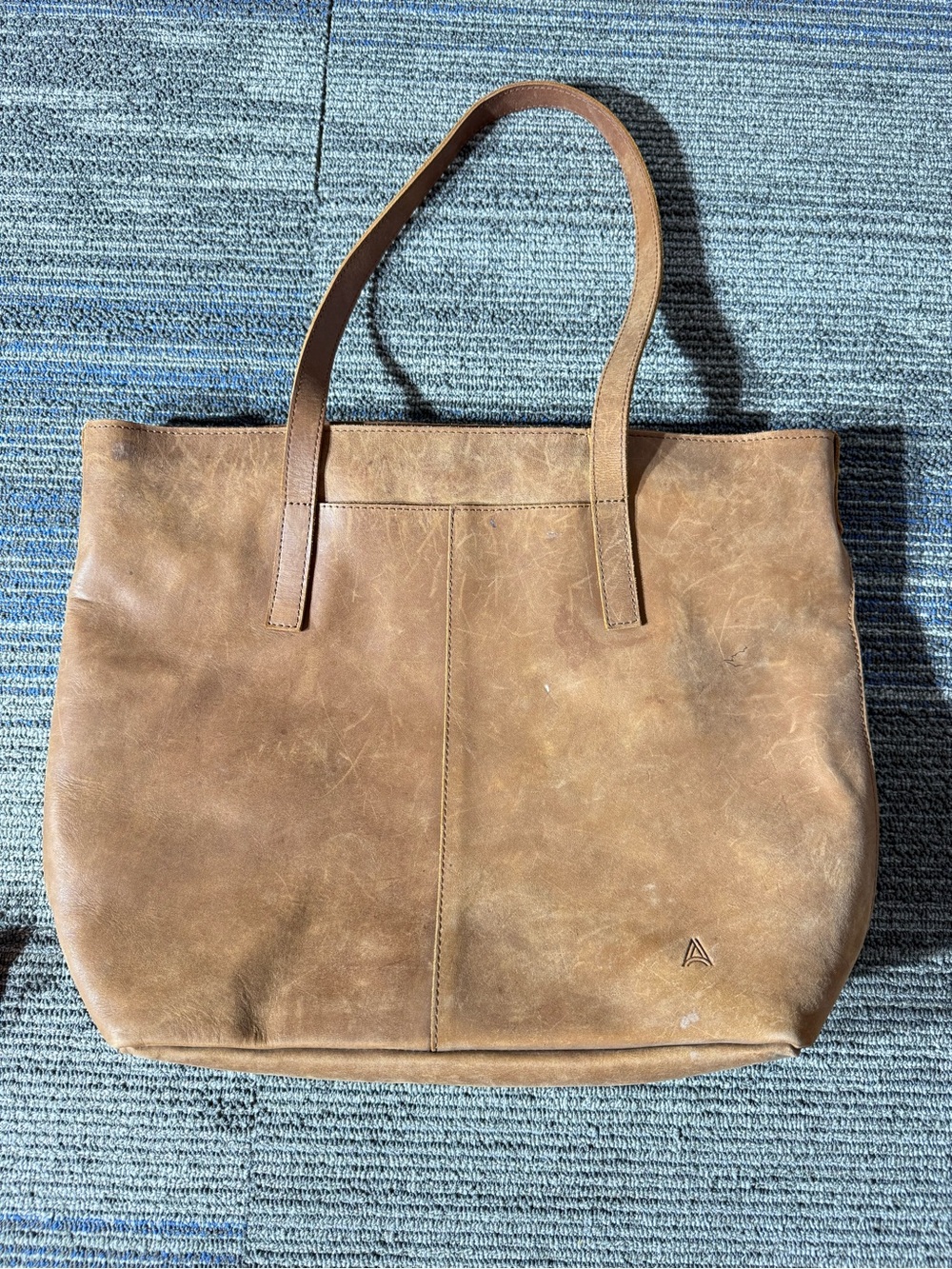 Able Tan Leather Shoulder Tote